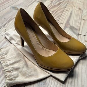Deep nude/light mustard Cole Haan heels